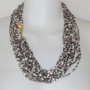 Erwin Pearl long necklace multicolor EUC